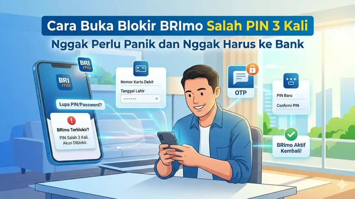 Langkah tepat jika salah PIN atau password 3 kali pada akun BRImo dan terblokir cukup lewat hp tanpa ke bank